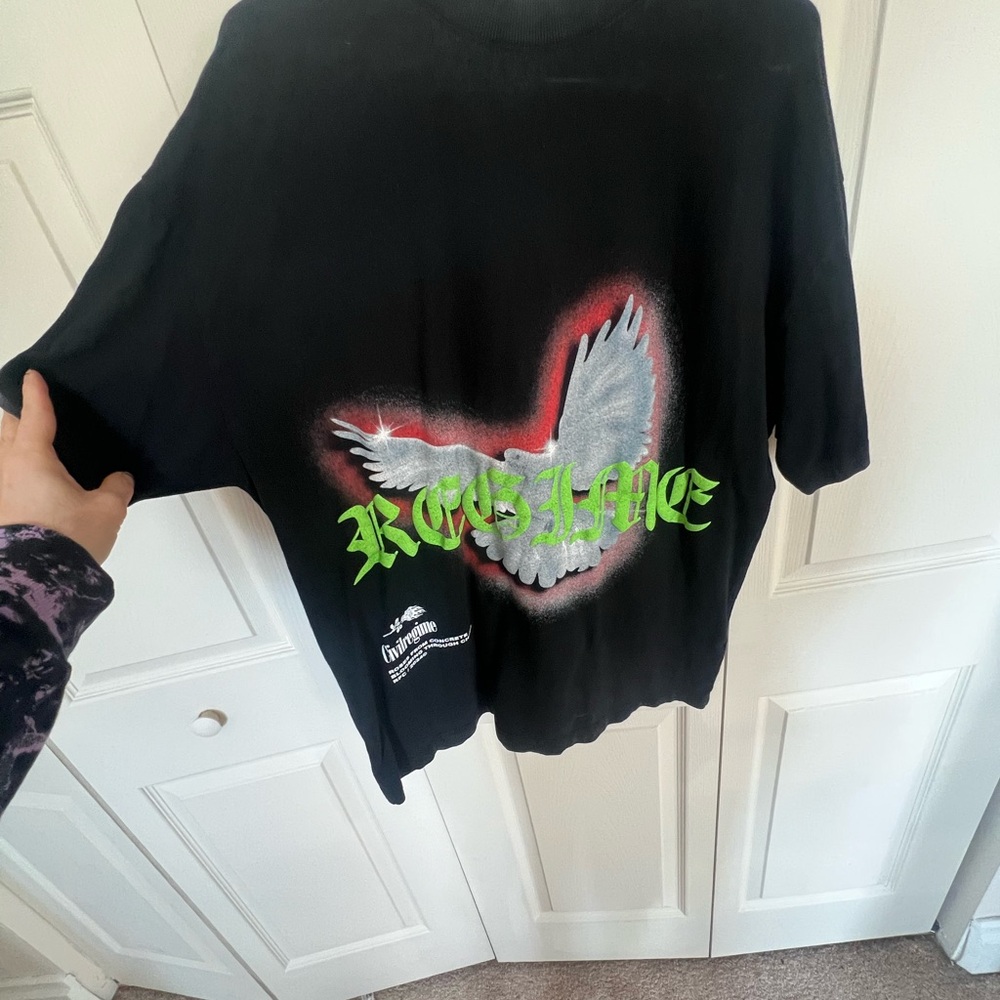 Civil Regime Graphic Tee with Wing Design